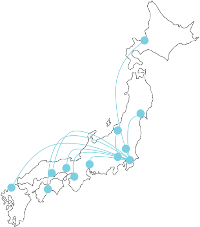 全国各地の配送拠点（ストックポイント）